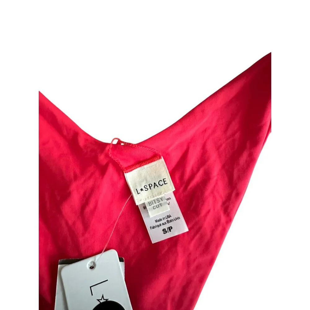 LSpace Womens High-Cut Bikini Bottoms Vibrant Pink Swimsuit Swimwear NWT Beach